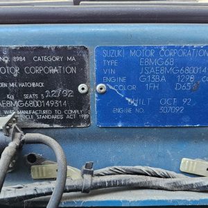 Car Wreckers - Holden Barina 1992 Blue Auto Petrol