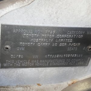 Car Wreckers - Toyota Camry 1992 White Auto Petrol