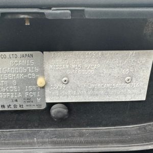 Car Wreckers - Nissan Pulsar 1999 Black Manual Petrol