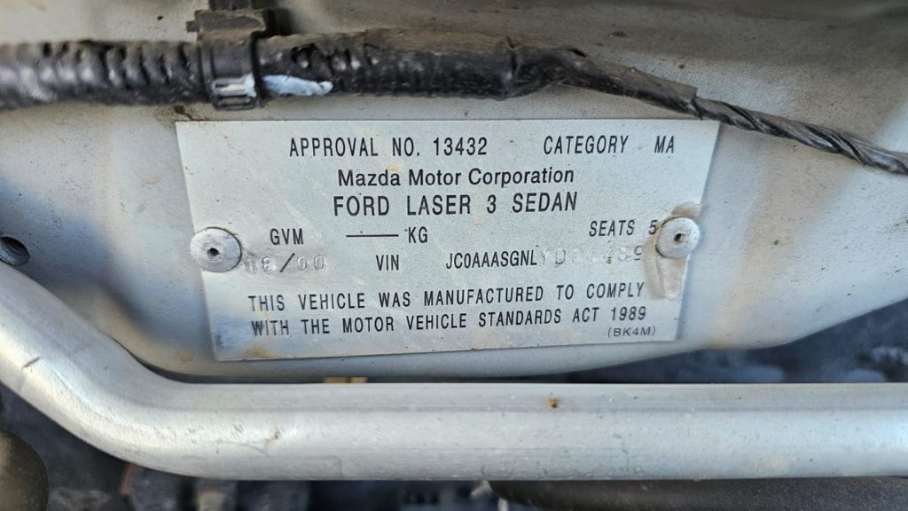 Car Wreckers - Ford Laser 2000 Gold Auto Petrol
