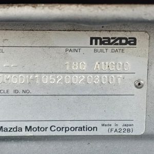 Mazda 121 Metro 2000 DW5W i 16V 1.5L B5C5 SOHC 16v Petrol 4cyl 64kW Hatchback FWD