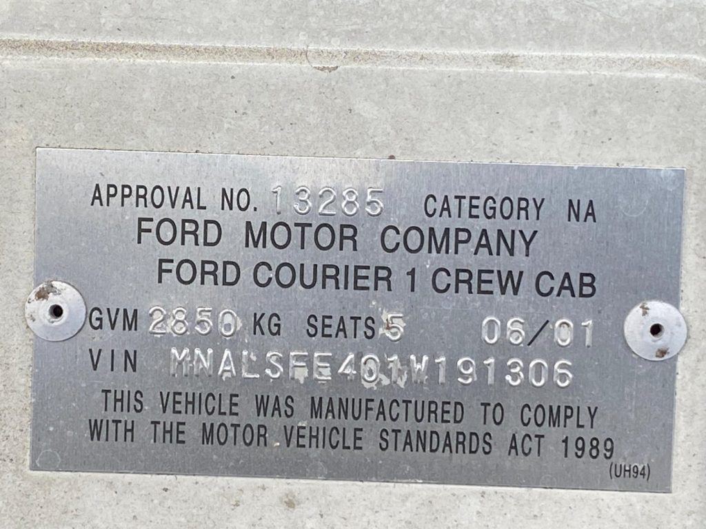 Car Wreckers - Ford Courier 2001 White Manual Diesel