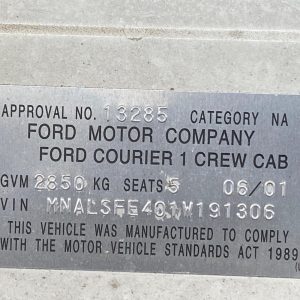 Car Wreckers - Ford Courier 2001 White Manual Diesel