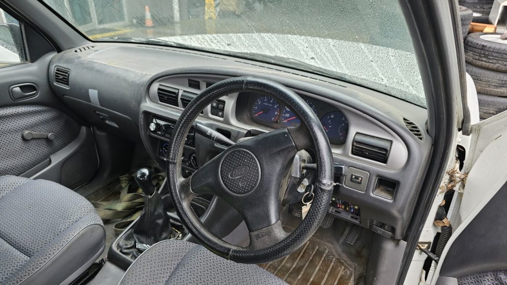 Car Wreckers - Ford Courier 2002 White Auto Petrol