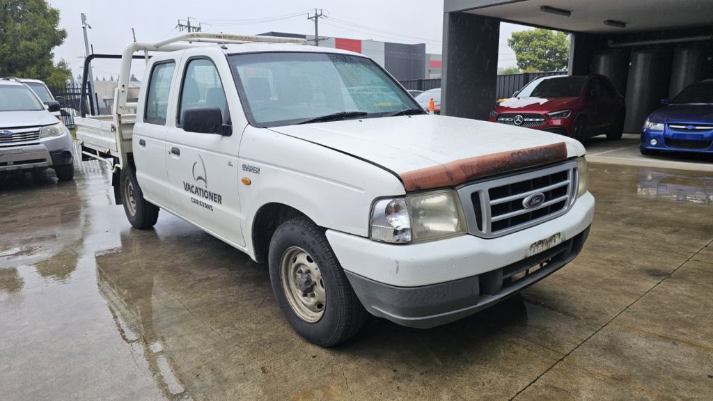Car Wreckers - Ford Courier 2002 White Auto Petrol