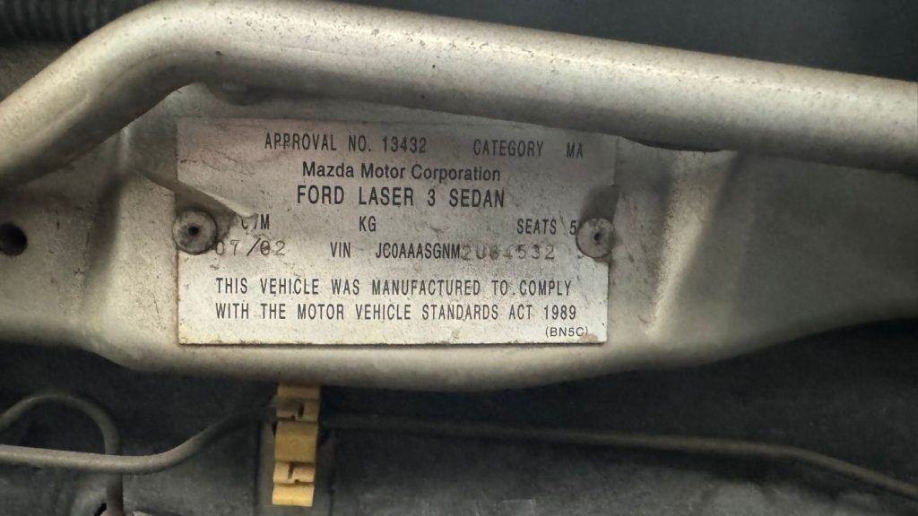 Car Wreckers - Ford Laser 2002 Gold Auto Petrol