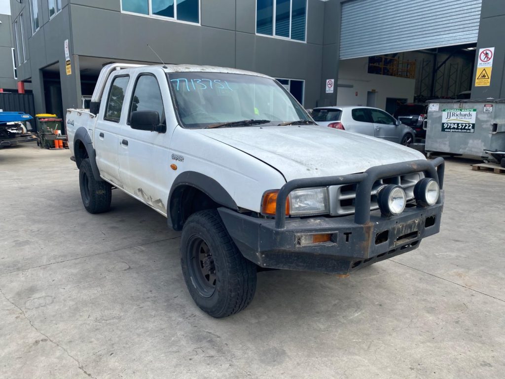 Car Wreckers - Ford Courier 2002 White Auto Petrol