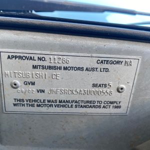 Car Wreckers - Mitsubishi Lancer 2002 Silver Auto Petrol