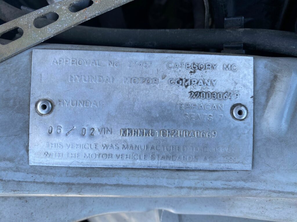 Car Wreckers - Hyundai Terracan 2002