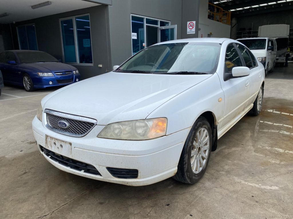 Car Wreckers - Ford Fairmont 2003 White Auto Petrol