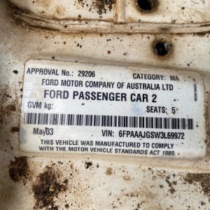 Car Wreckers - Ford Fairmont 2003 White Auto Petrol