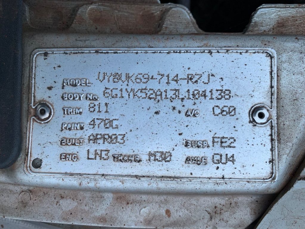 Car Wreckers - Holden Commodore 2003 Silver Auto Petrol