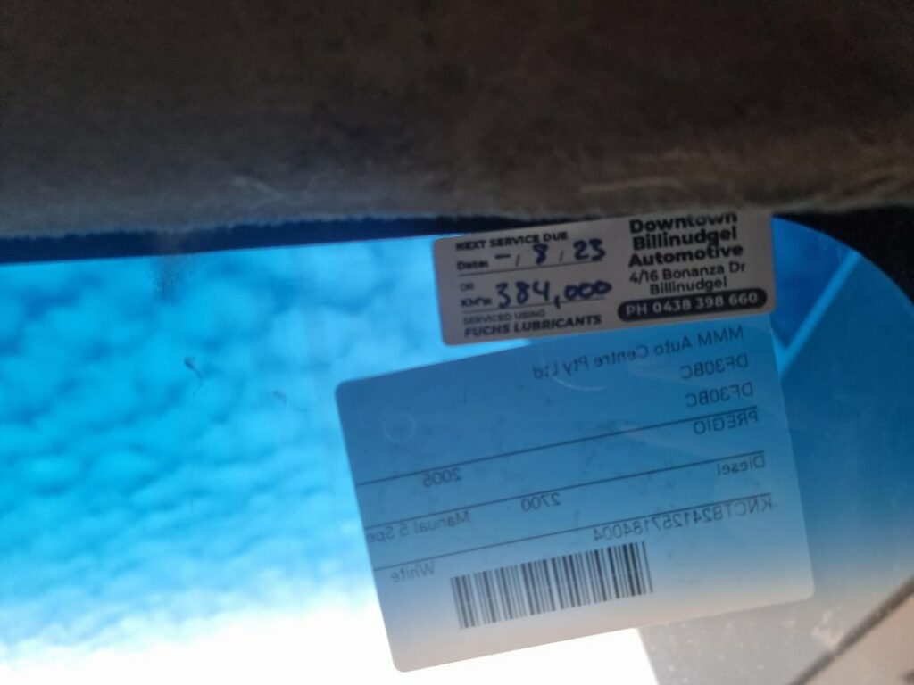 Car Wreckers - Kia Pregio 2004 White Manual Diesel - Car Parts, Used Auto Parts