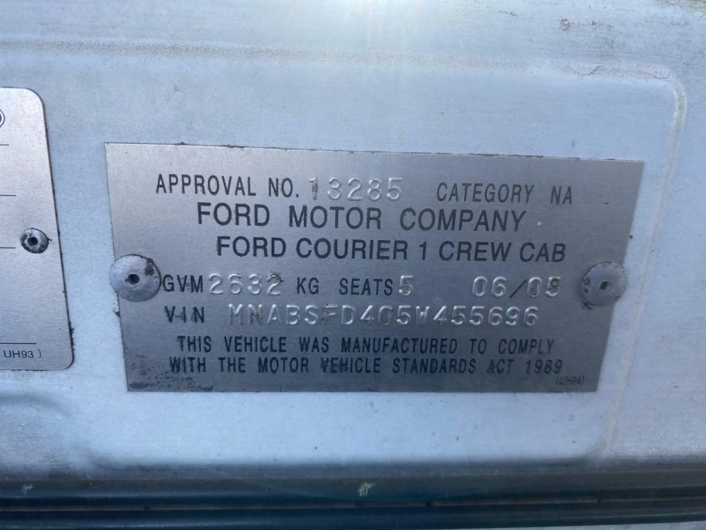 Car Wreckers - Ford Courier 2005 White Manual Diesel
