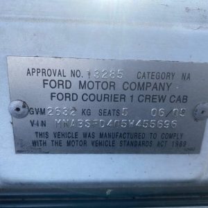 Car Wreckers - Ford Courier 2005 White Manual Diesel