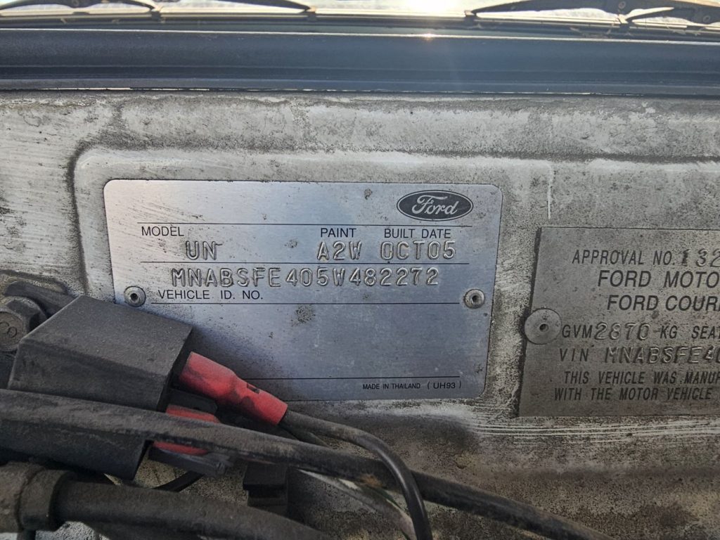 Car Wreckers - Ford Courier 2005 White Manual Diesel