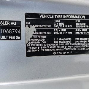 Car Wreckers - Mercedes CLK280 2006 Silver Auto Petrol