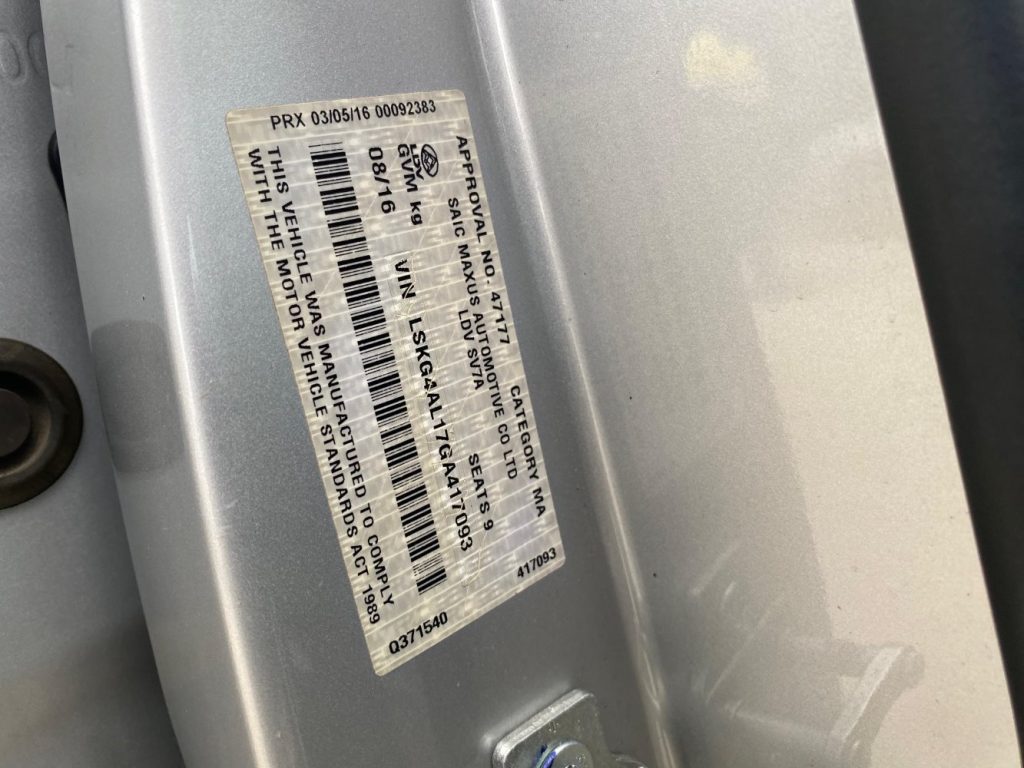 Car Wreckers - LDV G10 2016 Silver Auto Petrol