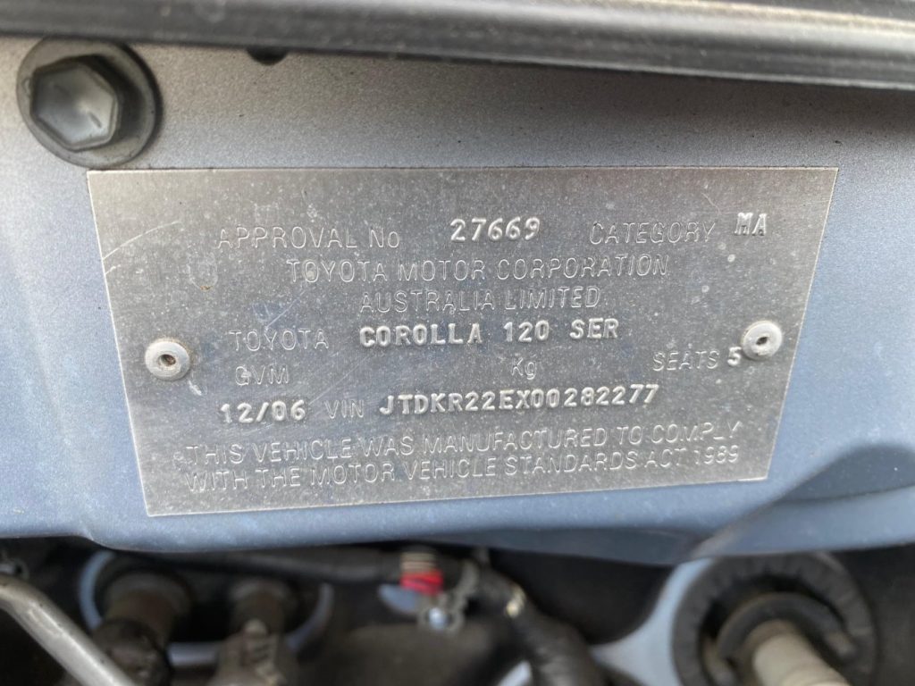 Car Wreckers - Toyota Corolla 2006 Blue Auto Petrol