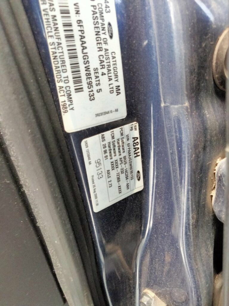 Car Wreckers - Ford Falcon 2008 Blue Auto Petrol