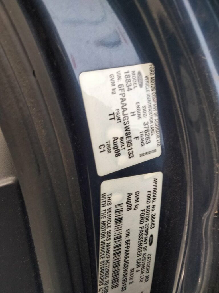 Car Wreckers - Ford Falcon 2008 Blue Auto Petrol