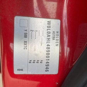 Car Wreckers - Holden Astra 2008 Red Manual Petrol