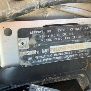 Car Wreckers - Honda Civic 2008 Silver Auto Petrol