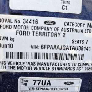 Car Wreckers - Ford Territory 2010 Blue Auto Petrol