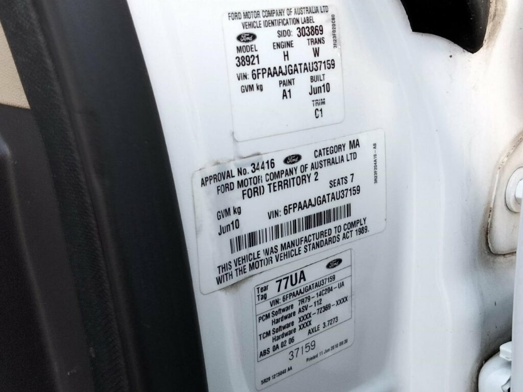 Car Wrecking - 2010 Ford Territory