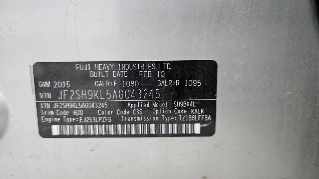 Car Wreckers - Subaru Forestor 2010 Silver Auto Petrol