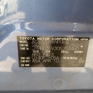 Car Wreckers - Toyota Rav4 2010 Blue Auto Petrol