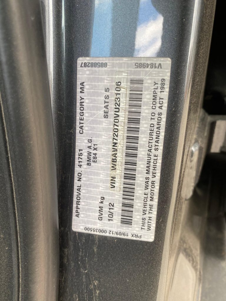 Car Wreckers - BMW X1 2012 Grey Auto