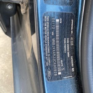 Car Wreckers - Ford Fiesta 2012 Grey Auto Petrol