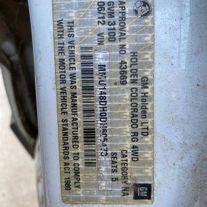 Car Wreckers - Holden Colorado 2012 White Auto Diesel