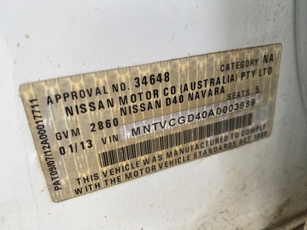 Car Wreckers - Nissan Navara 2012 White Auto Diesel