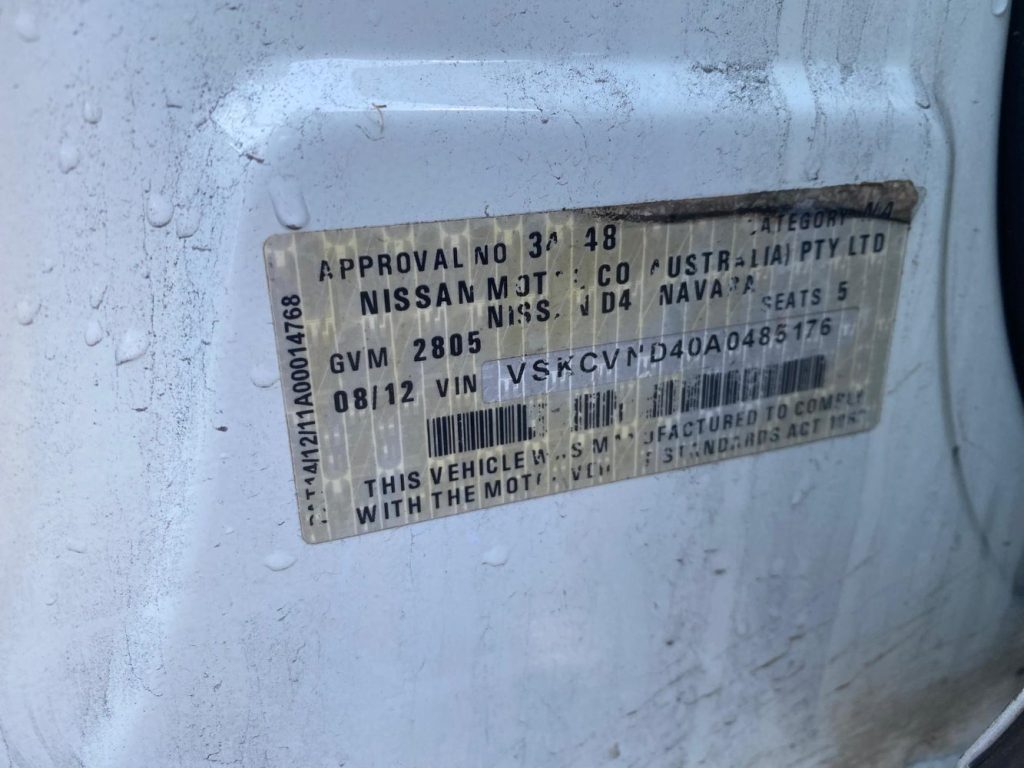 Nissan Navara 2012 D40 dCi 2.5L YD25DDTi DOHC 16v Turbo Diesel Direct Inj. 4cyl 126kW Utility AWD