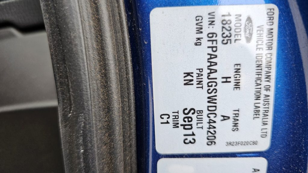 Car Wreckers - Ford Falcon 2013 Blue Auto Petrol