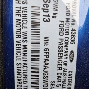 Car Wreckers - Ford Falcon 2013 Blue Auto Petrol