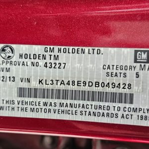 Car Wreckers - Holden Barina 2013 Red Auto Petrol