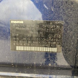 Car Wreckers - Mazda 6 2013 Blue Auto Petrol