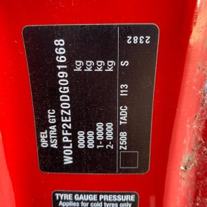 Car Wreckers - Opel Astra 2013 Red Auto Petrol