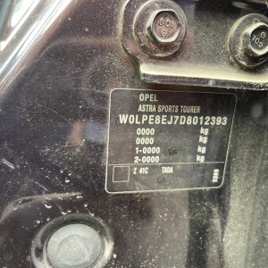 Car Wreckers - Opel Astra 2013 Black Auto Petrol