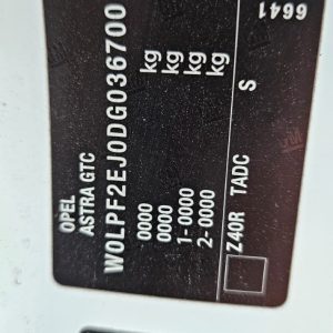 Car Wreckers - Opel Astra 2013 White Auto Petrol