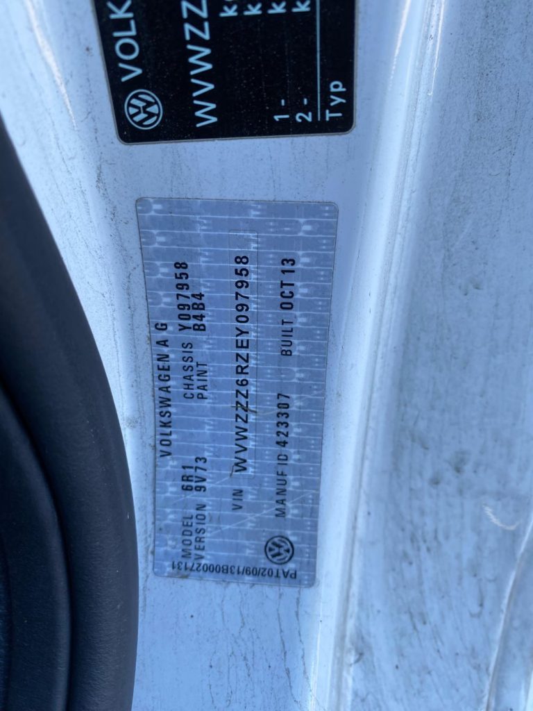 Car Wreckers - Volkswagen Polo 2013 White Auto Petrol