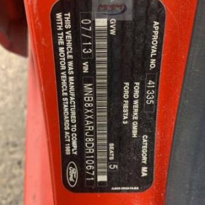 Car Wrecking - FORD FIESTA 2013