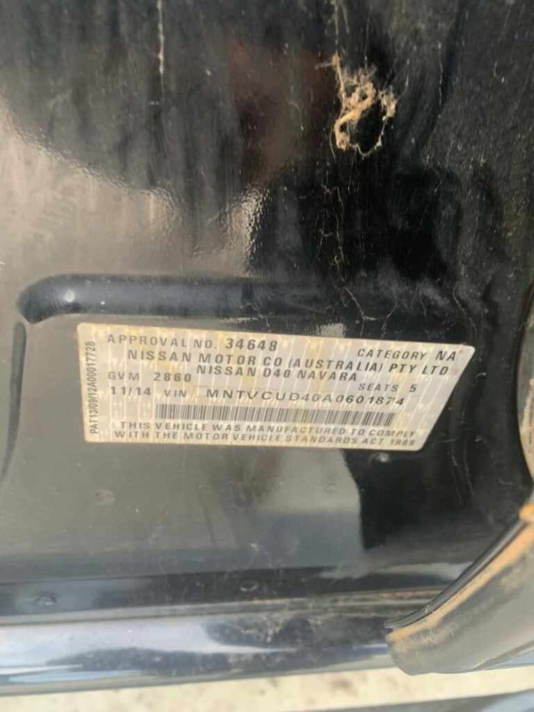 Car Wreckers - Nissan Navara 2014 Black Manual Diesel - Car Parts, Used Parts, Auto Parts