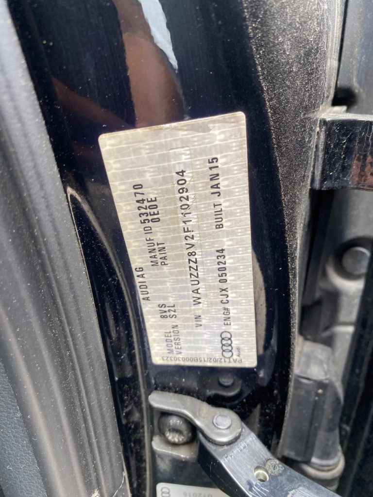 Car Wreckers - Audi S3 2015 Black Auto Petrol