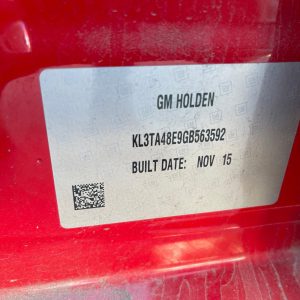 Car Wreckers - Holden Barina 2015 Red Auto