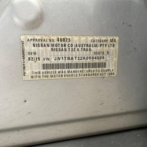 Car Wreckers - Nissan X-Trail 2015 Silver Auto Petrol