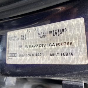 Car Wreckers - Audi RS3 2016 Grey Auto Petrol